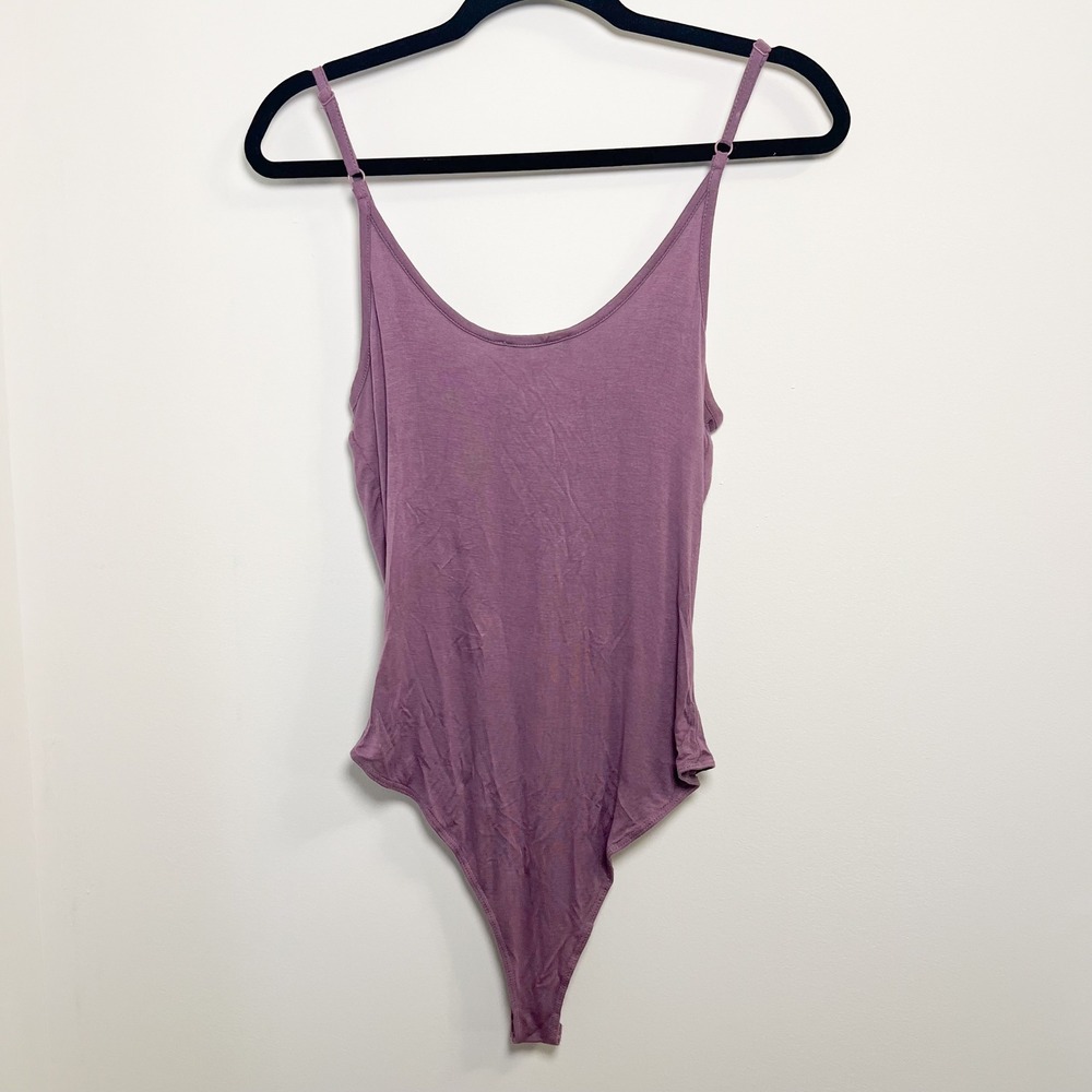 Pink‎ Rose Purple Bodysuit Adjustable Straps Casual Cute Tank Sleeveless - Picture 2 of 9